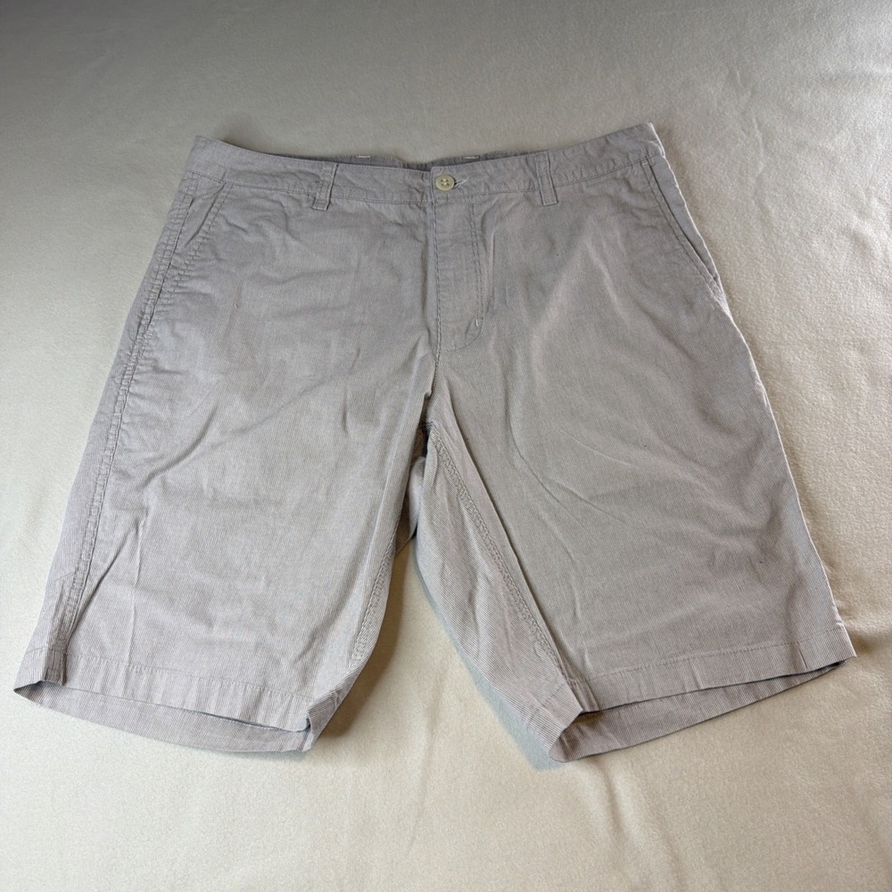 Linksoul Golf Shorts Men's Size 34 Gray Stretch Chino Casual Flat Front